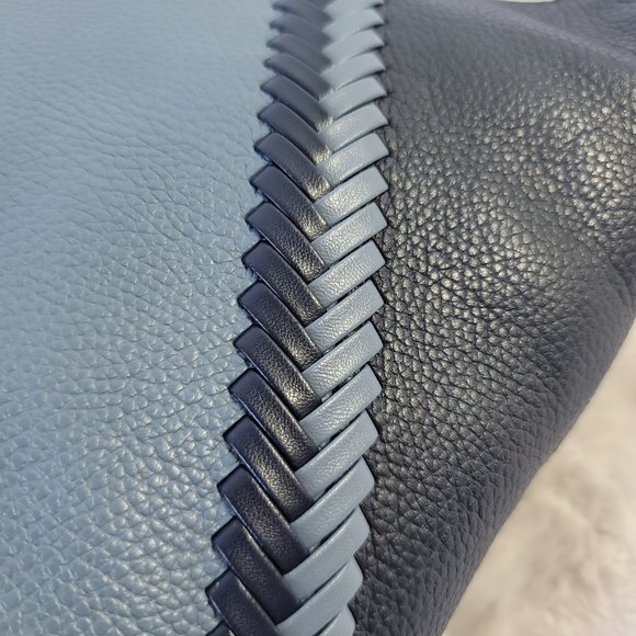 MICHAEL KORS Karson Hobo Shoulder Double Blue Tone Leather - Picture 5 of 16